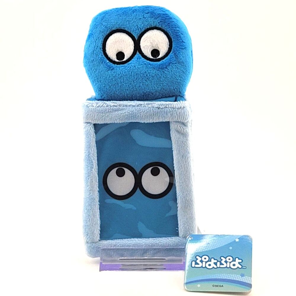 Puyo Puyo Blue Puyo Fluffy Plush Card Holder